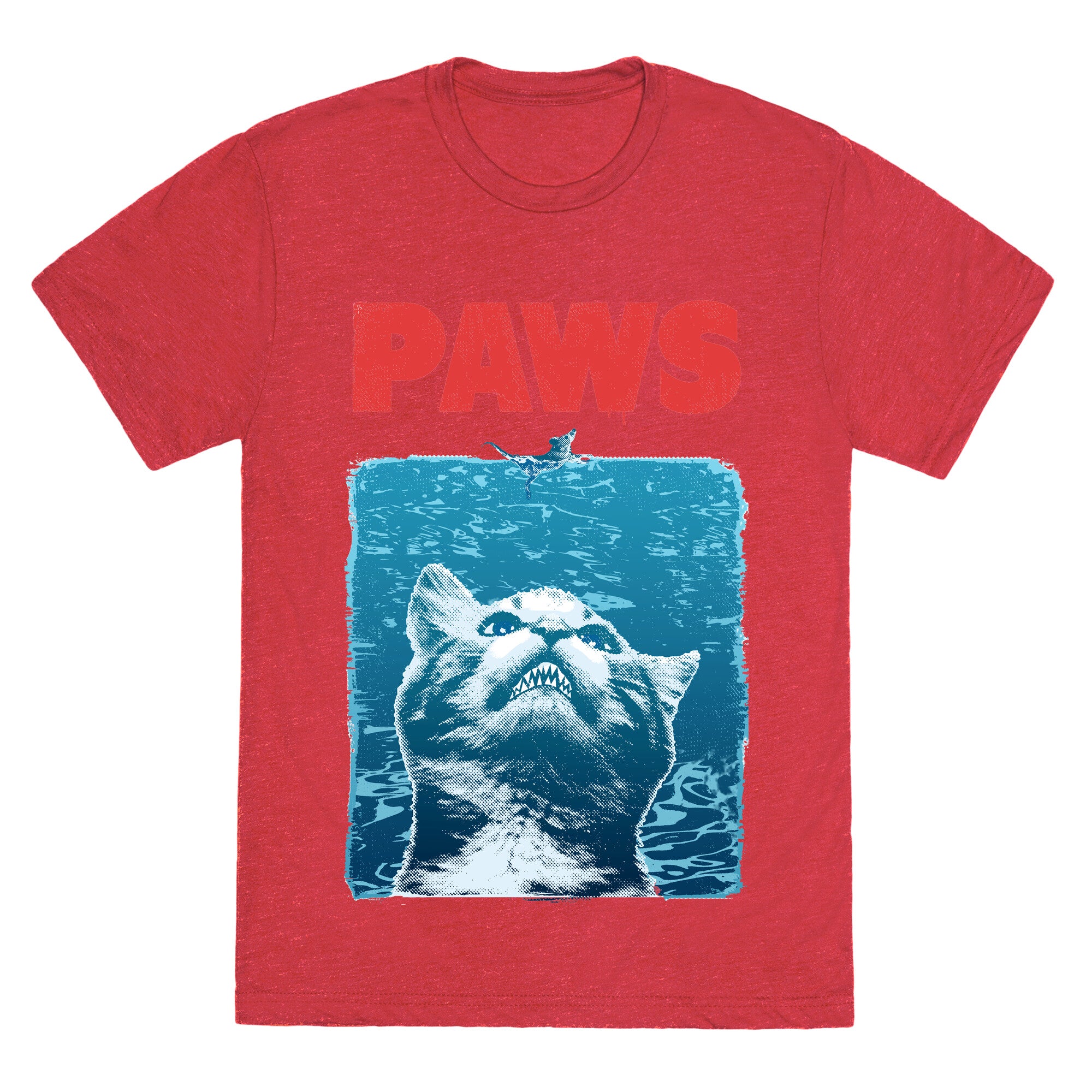 PAWS (Jaws Parody) Unisex Triblend Tee